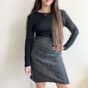 Vintage Armani Exchange Black Grey Wool Dress